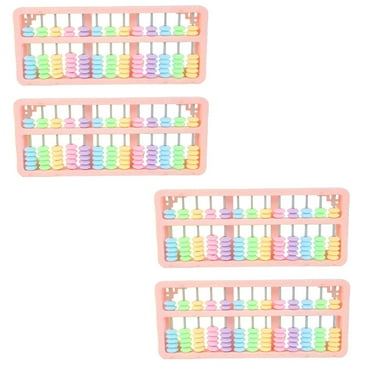BESTSKY 4Pcs Abacus,13Rows Counters for Kids, Math Learning Toys,Pink