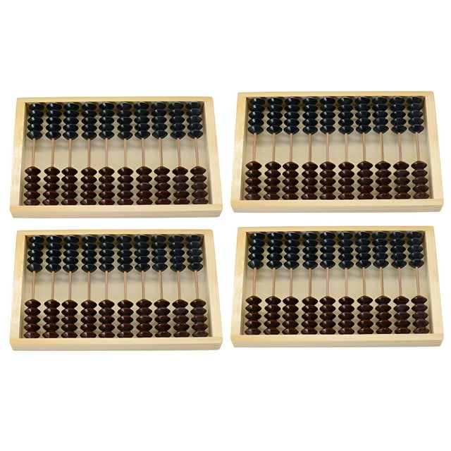 BESTSKY 4Pcs Abacus,Naturally Fitting Educational Toys for 4 Year Old,Child-Friendly Locators Abacus for Kids Math,Style1