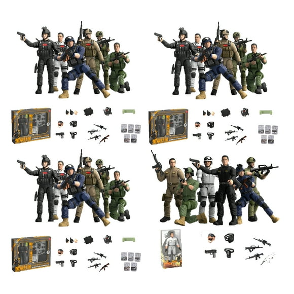 BESTSKY 4Pcs Army Men,Soldier Accessories Army Toys,Action Figures Military Toys,Combination Style3