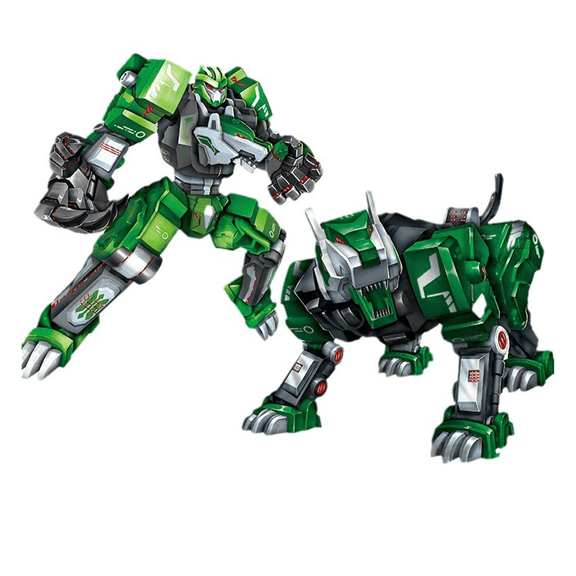 BESTSKY 4Pcs Combined Transforming Toy Two Transformable Designs Multi-Shape Transformable Toy Multi-Joint Movement Creative Interlocking Model Toy