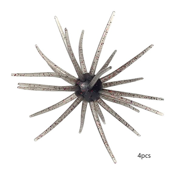 BESTSKY 4Pcs Floating Sea Urchin Soft Lure | Tentacle Creature Lure,4.33" & 3.54" Tpr Finesse Baits,5 Colors,Ideal for Bass Fishing with Drop Shot,Wacky Rig,Neko Rig