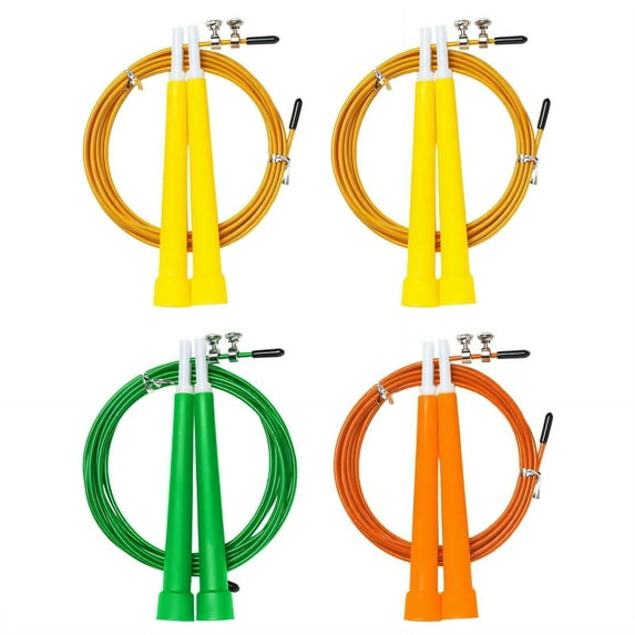 BESTSKY 4Pcs Jump Rope,Ergonomic Handle Kids Jump Rope,Smooth,Fat-Burning Speed Rope,Color Mixing1