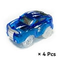 thumbnail image 1 of BESTSKY 4Pcs Magic Tracks Cars Luminous Track Race Car Toys Multifunctional Car Flex Track Cars Blue Style 2, 1 of 4