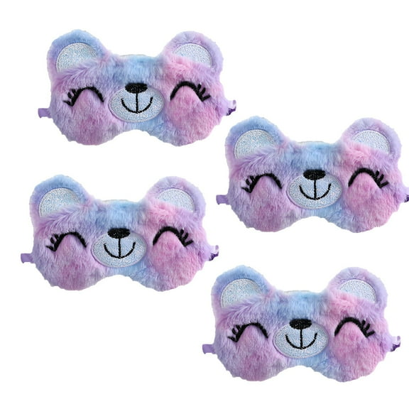 BESTSKY 4Pcs Sleep Mask,Travel Fit Kids Sleep Mask,Comfortable Eye Eye Mask,Style 2