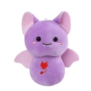 BESTSKY 5.5 Inch Purple Bat Plush Toy, Adorable Stuffed Animal with Wings, Soft Halloween Decor & Collectible Gift for Kids