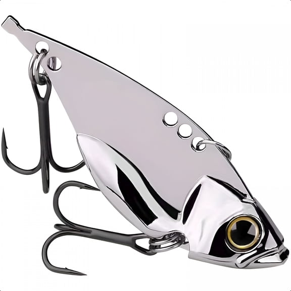 BESTSKY 5 Pack Metal Blade Baits for Bass Fishing Lures Hard Metal Vib Fishing Spoons Crankbaits Swimbaits for Trout Walleye Crappie Saltwater Blade Bait Fishing