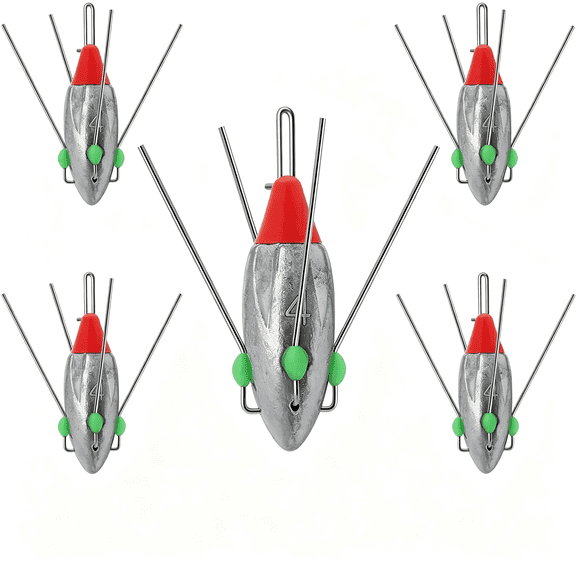BESTSKY 5 Pcs Sputnik Sinker Fishing Weights Lead Fishing Equipment Long Tail Surfing Casting Spider Sinkers for Catfish Saltwater Beach Sand Ocean Lead Material Lead Weights