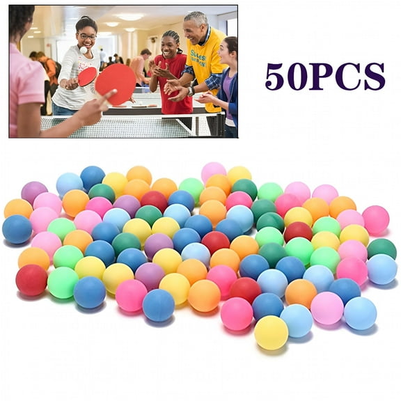 BESTSKY 50 Pcs Colored Ping Pong Balls 40mm, PP Plastic