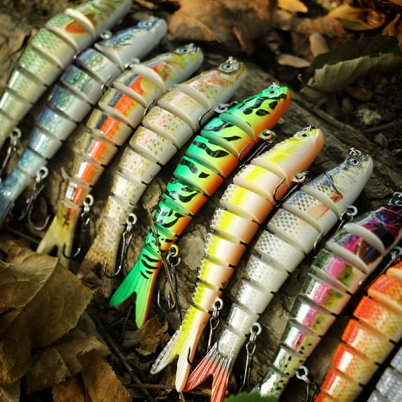 BESTSKY 5Pcs 10cm 11g Multi Jointed Simulation Fish Fishing Baits Hard Lures Tackle Tool