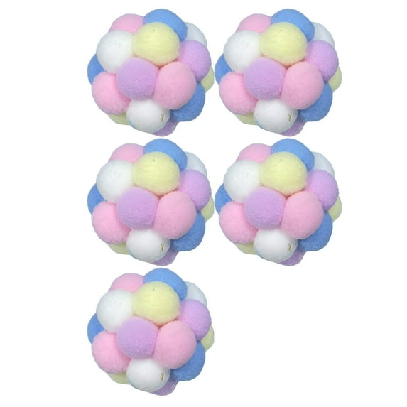 BESTSKY 5Pcs Cat Ball Toy,Small Toys,Cat Interactive Toys for Indoor Cats,Colormixing3