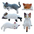 thumbnail image 1 of BESTSKY 5Pcs Cat Figurines,Miniature Cute Cat Small Cat Figurines,Realistic Detailed Model Cat Statues Home Decor,Style3, 1 of 7
