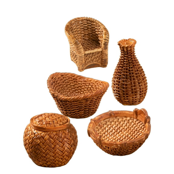 BESTSKY 5Pcs Dollhouse Furniture,Precise Finish Dollhouse Accessories,Reliable Quality Doll House Furniture