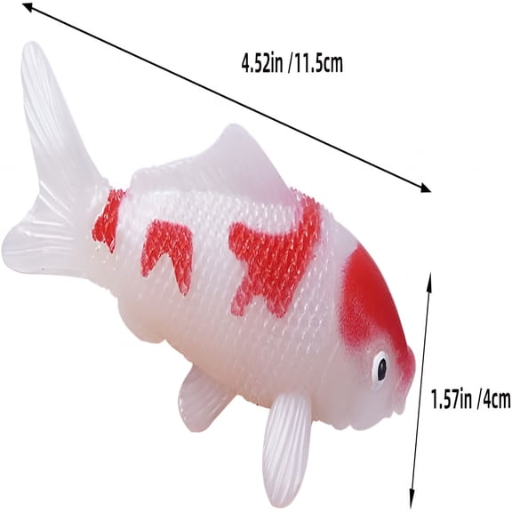 BESTSKY 5Pcs Plastic Koi Fish Tank Decor Fake Goldfish Decoration Artificial Fish Pond Ornament Realistic Carp Model Diy Tank Pond Accessories Garden Supplies(Cannot Float)