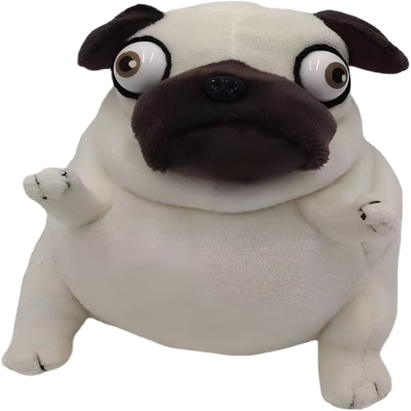 BESTSKY 6 Inch Hilarious Pug Stuffed Animal, Funny Ugly Cute Dog Plush Toy, Weirdo Plushie for Kids Adults Birthday Gift