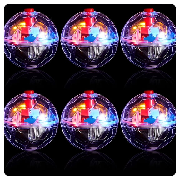 BESTSKY 6 Pack Light Up Cat Balls, Motion Activated LED Interactive Toys for Cats and Dogs, Glowing Pet Activity Ball