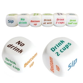 BESTSKY 2026 New 6 Pcs Drinking Dice Rolling Decider Game,Party Family Friends Gathering Adult Favor Games for Party,Home,Bar,Picnic,Vacation