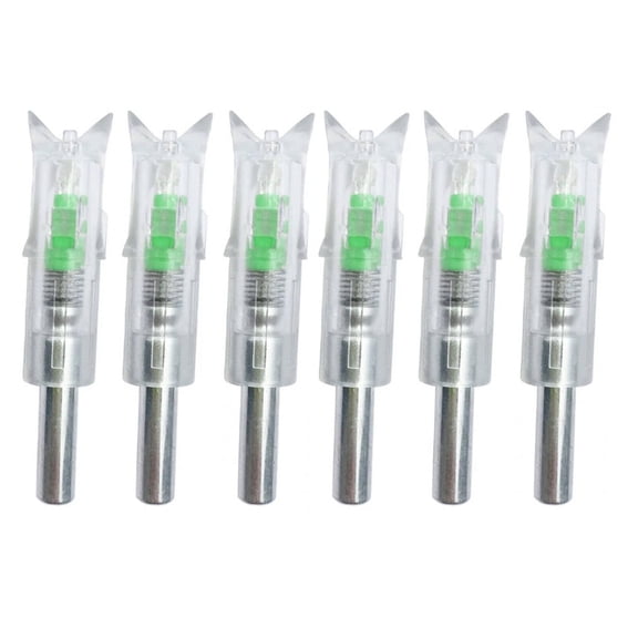 BESTSKY 6 Pcs Lighted Nocks for Arrows LED Arrow Nocks Waterproof Impact Resistant Archery Accessories Hunting Target Practice