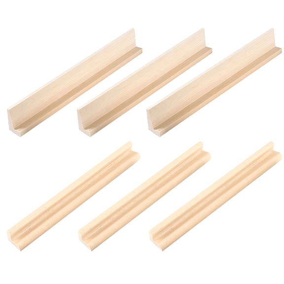 BESTSKY 6 Pcs Wooden Domino Holders, Reusable DIY Racks & Support Stands for Tabletop Games, Alphabet Learning & Crafts