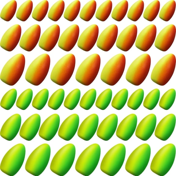 BESTSKY 60 Pieces Foam Floats Bullet Fishing Foam Snell Floats Pompano Rigs Oval Fly Fishing Strike Indicators for Trout Catfish Walleye,60 Pieces Bullet Oval Fishing Floats