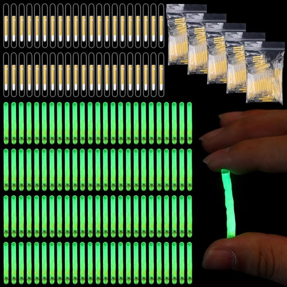 BESTSKY 600 Pcs Fishing Glow Sticks Bulk for Bobbers 1.5 Inch Mini Glow Sticks Night Fishing Glow Stick Rod Tip Glow Sticks Underwater Light Stick for Rave Easter Halloween Christmas Party Decor