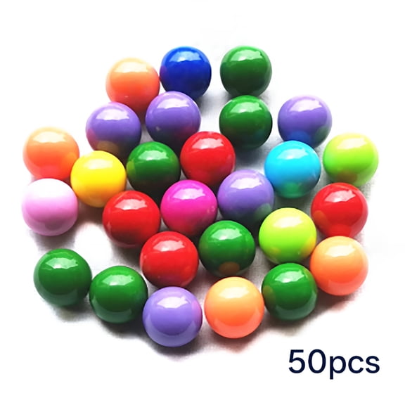 BESTSKY 60pc Checkers Balls Mega Game Replacement 14mm Solid Glass 60 Chinese Crafting