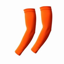 BESTSKY 6Pairs Arm Sleeves Moisture-Wicking Volleyball Arm Sleeves,Sun Blocking Arm Sleeves for Men,Elastic Lightweight Sleeves for Hiking and Sports,Neon Orange
