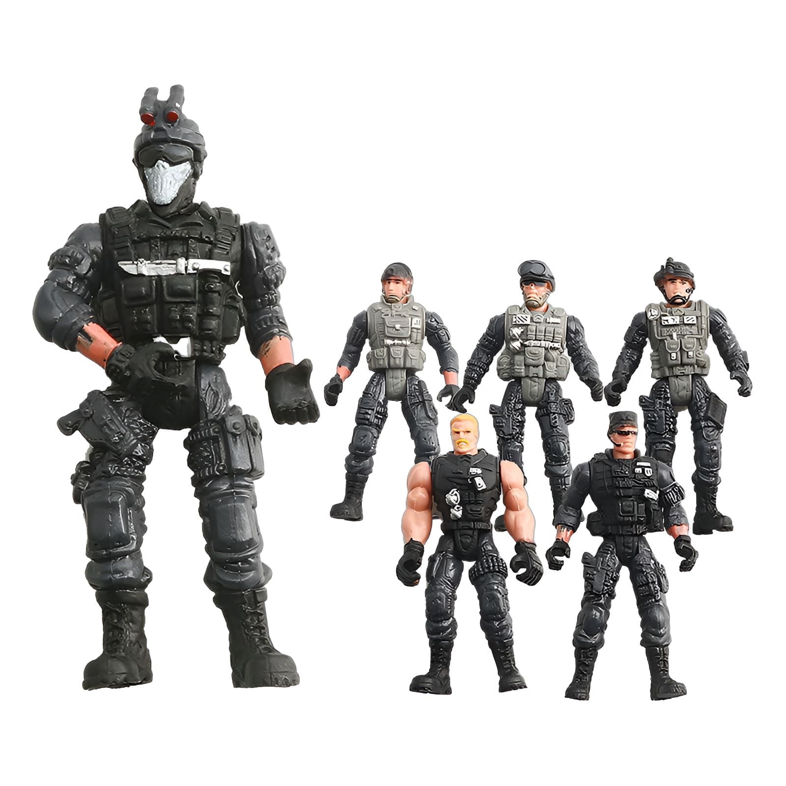 BESTSKY 6Pcs Army Men,Action Poses Army Toys,Combat Gear Military