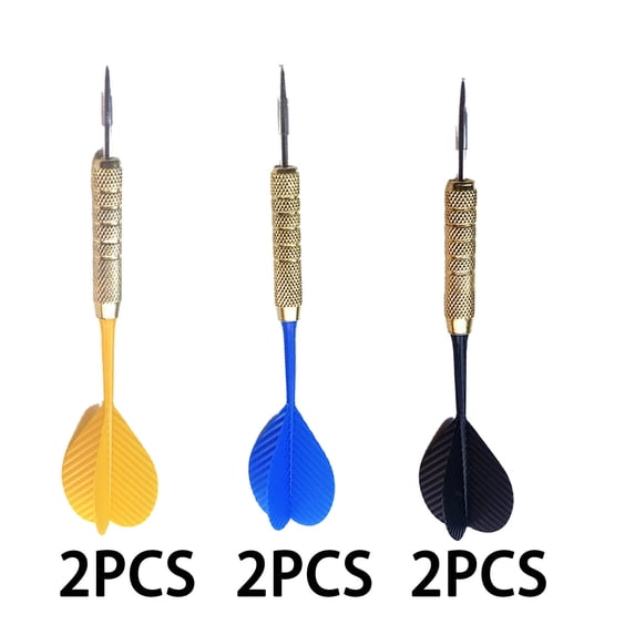 BESTSKY 6Pcs Darts,Stable Flight Steel Tip Darts,Family Fun Dart Flights,Mixed Colors