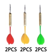 BESTSKY 6Pcs Darts Superior Steel Tip Darts,Interactive Darts Metal Tip Set for Party Games,Style2