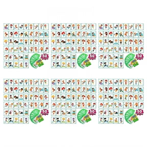 BESTSKY 6 Pack Flash Cards,Behavior Toddler Flash Cards,Double-Sided Sight Word Flash Cards