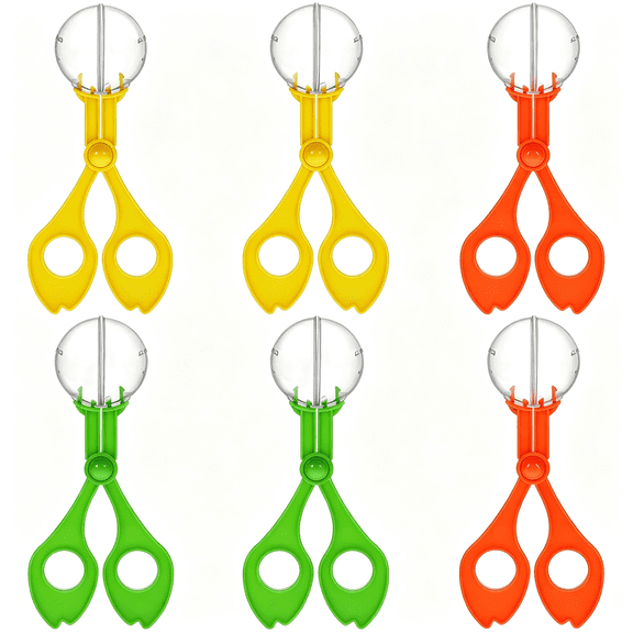 BESTSKY 6Pcs Insects Catcher Handy Scoopers Scissors Tongs Tweezers Multifunctional Collection Set for Kids Outdoor Nature Exploration Toy (17.5Cm Random Color)