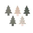 thumbnail image 1 of BESTSKY 6Pcs Neutral Christmas Tree Ornaments 5.9 Inch Sage Green Hanging Decorations Boho Modern Silicone Christmas Ornaments with Ropes for Xmas Tree Winter Crafts, 1 of 7