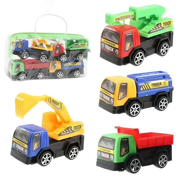 BESTSKY 6Pcs Toy Cars,Plastics Diecast Cars,Safe Materials Baby Car Toys,Mix4