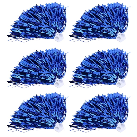 BESTSKY 6pcs 7 Colors Cheerer Pom Poms Squad Cheer Sports Party Dance Useful Accessories, Chee Pom Poms, Pompoms Cheer