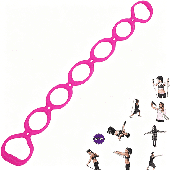 BESTSKY 7 Ring Stretch Resistance Exercise Band,Yoga Stretching,Arm,Shoulders Foot,Leg Fitness Home Gym Physical Therapy Band