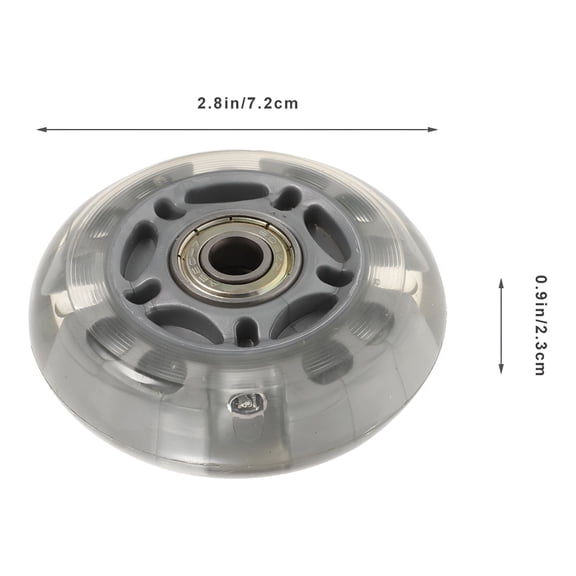 BESTSKY 72mm Silent Glowing Inline Skate Wheels LED - 4-Pack for Smooth & Speedy Skating