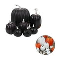 thumbnail image 1 of BESTSKY 7Pcs Pumpkins for Decorating,Detailed Pumpkin Stems Fall Home Decor,Natural Texture Pumpkin Halloween Crafts,Black, 1 of 7