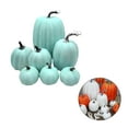 thumbnail image 1 of BESTSKY 7Pcs Pumpkins for Decorating,Halloween Pumpkin Props Autumn Decorations for Home,Colorful Faux Pumpkins Halloween Crafts,Green, 1 of 7