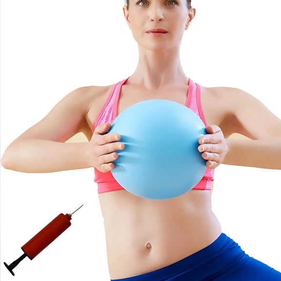 BESTSKY 8 Inch Exercise Ball,Easy to Inflate Pilates Ball Core Ball Physical Therapy Ball with Needle Pump,Small Yoga Barre Ball for Home & Class Workout Fitness Workout