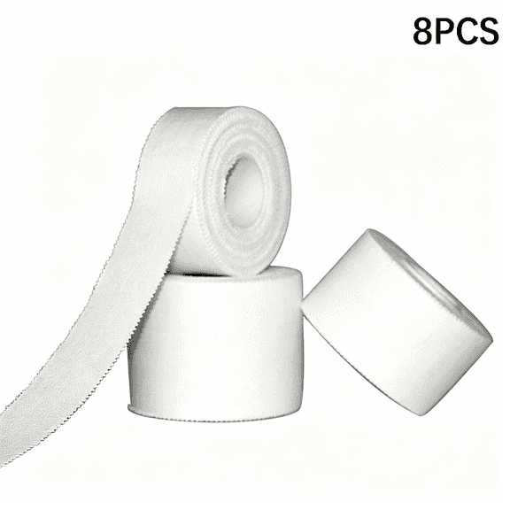 BESTSKY 8 Pack Athletic Tape, White Sports Tape, Easy Tear Wrist Tape, Strong Adhesion Tapes for Boxing, Gymnastics, Hockey, Soccer, Lacrosse and First Aid(1.5In X 184Ft Total)