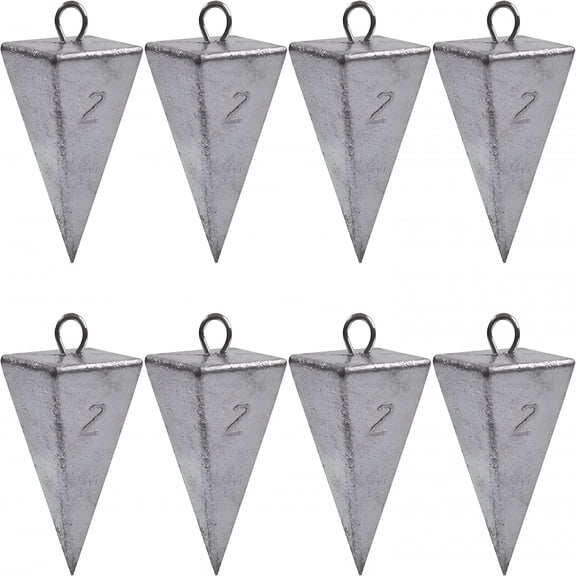 BESTSKY 8 Pack Pyramid Shape Pyramid Sinkers, 16 oz