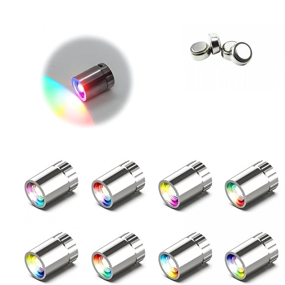 BESTSKY 8 Pcs Lights, Battery-Powered Mini Lights, 7 Colors to Choose, Suitable for Dollhouses, Small Decorative Lights, Diy Miniature Lights (Slow Color Flash)