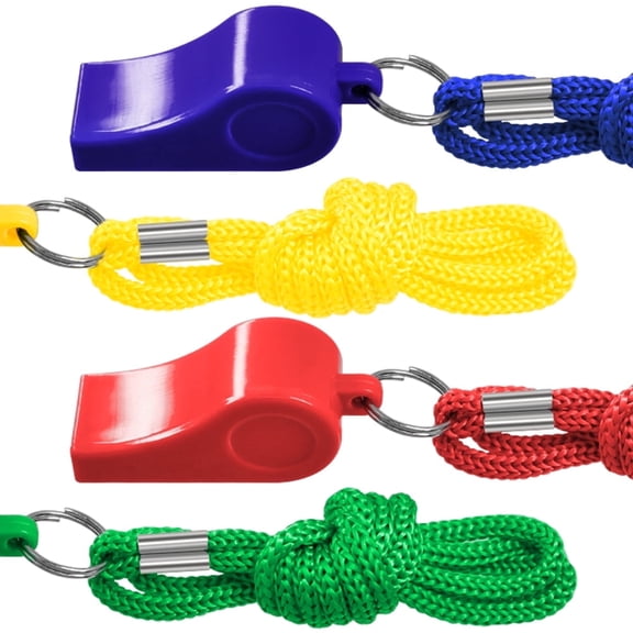 BESTSKY 8 Pcs Whistle, Coaches Referee Whistles with Lanyard for Football Sports Lifeguards Survival Emergency Training