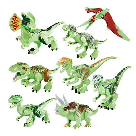BESTSKY 8Pcs Toddler Blocks,No Tools Building Blocks,Realistic Dinosaurs Toy Building Sets