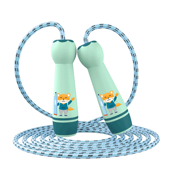 BESTSKY 9.1 Ft Adjustable Jump Rope for Kids and Teens, Soft Cotton Skip Rope with Comfortable Grip, Lightweight Fitness Exercise Cord for Gym, Play, Sports