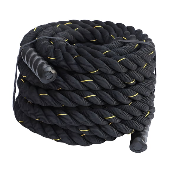 BESTSKY 9.8ft Yellow Battle Rope 25mm Heavy Training Fitness Equipment