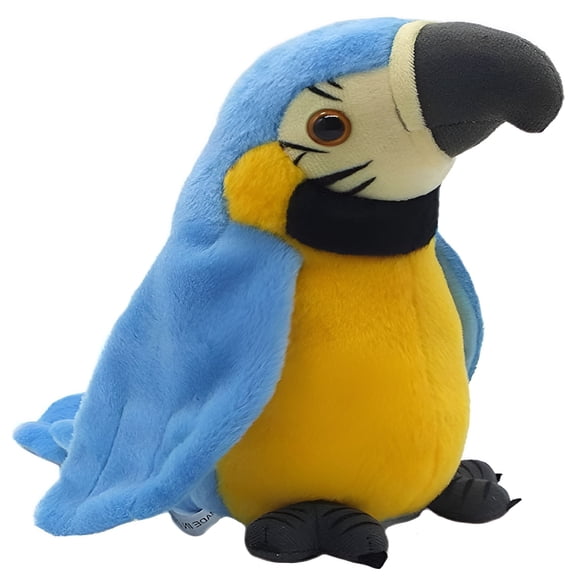 BESTSKY 9 Inch Interactive Talking Parrot Toy, Electronic Plush Stuffed Animal That Repeats Words, Kids Gift