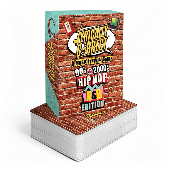 BESTSKY 90S&2000S Hip-Hop&R&B Music Trivia Card Game for Adults&Families  Do You Know the Lyrics? Party Game for Game Night,Cookouts&Family Gatherings