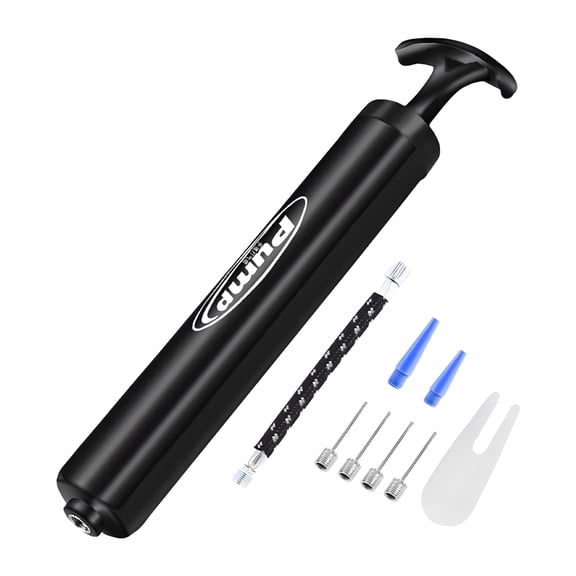 BESTSKY 9Pcs Balloon Pump Air Pump with Included Air Hose and Adapter Nozzle, Ideal for Anniversary Party Decorations, 3.94x1.97x11.81 In, Black