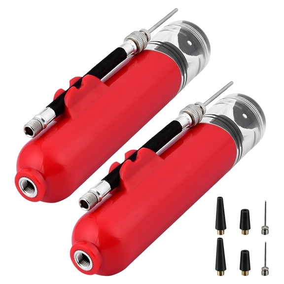BESTSKY 9Pcs Manual Balloon Pumps – Balloon Blower with Included Air Hose and Adapter Nozzle, Ideal for Inflating Large Balloons for Decorations, 1.50x1.50x5.91 In, Red